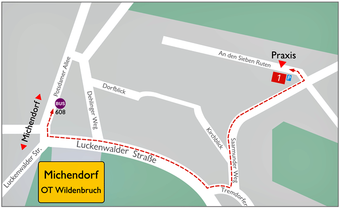 Praxis-Anfahrt Akupunktur und Coaching in Michendorf